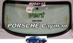 PORSCHE 987 CAYMAN pare-brise teinté vert +bandeau vert -  2004/12