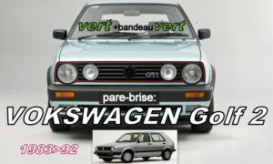 VOLKSWAGEN GOLF 2 pare-brise teinté vert +bandeau vert  - 1983/92
