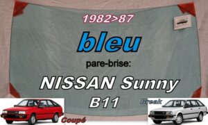 NISSAN SUNNY COUPÉ/BREAK pare-brise teinté bleu - 1982/87