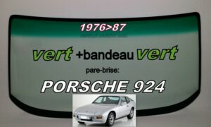 Pare-brise PORSCHE 924 teinté vert +bandeau vert - 1976/87